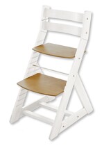 Rostoucí židle ALMA - standard (bílá, dub světlý)